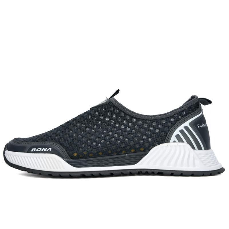 Elegant Breathable Casual Mens Sneakers Comfortable Walking Man Trendy Slip On Walking Shoes Non Slip Running Shoes Lightweight Breathable Mesh Fashion Sneakers