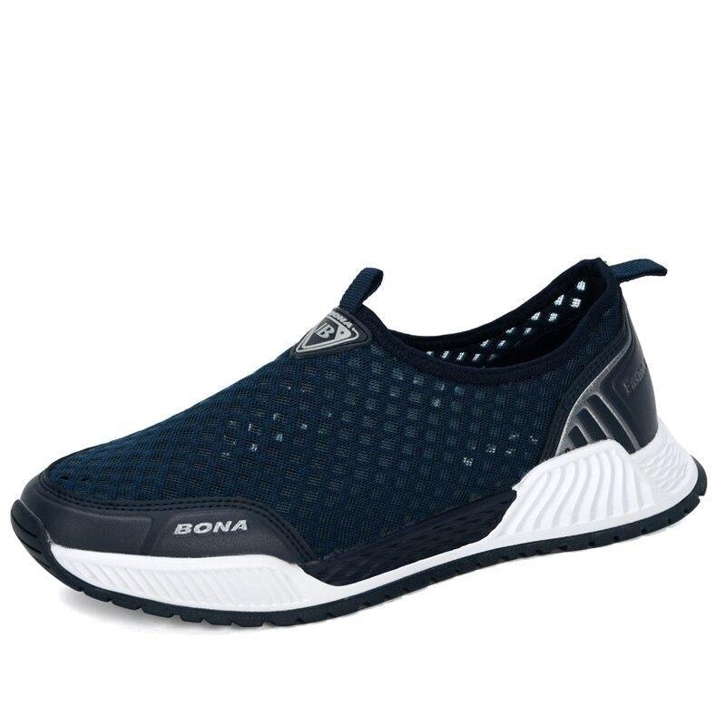 Elegant Breathable Casual Mens Sneakers Comfortable Walking Man Trendy Slip On Walking Shoes Non Slip Running Shoes Lightweight Breathable Mesh Fashion Sneakers