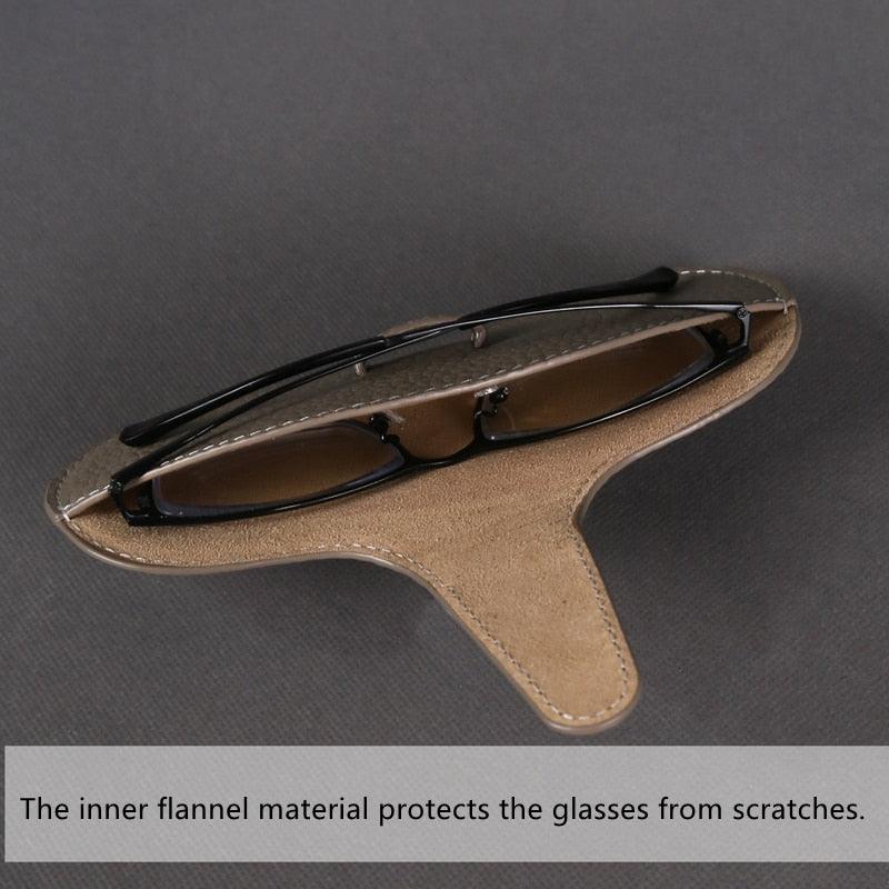 Elegant Genuine Leather Glasses Case Spectacle Case Sunglasses Storage Bag Eyewear Cover Portable Glasses Case Leather Eyeglass Case Glasses Case Pouch Bag Portable Sunglasses Pouch For Women Men