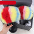 Elegant Indoor Fur Slippers For Women Fur Slides Flip Flops Beach Plush Fluffy Furry Slippers Furry Fuzzy Slides Open Toe Fluffy Slides Fox Fur Feather Sandals Fur Slip On Shoes For Women