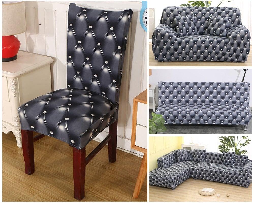 Elegant Kitchen Chair Covers Stretch Seat Covers For Chairs Slipcover Chair house chaise Furniture Covers Gray Chair cover Washable Anti dust Seat Slipcover Protector for Hotel Office Ceremony Banquet Wedding Party