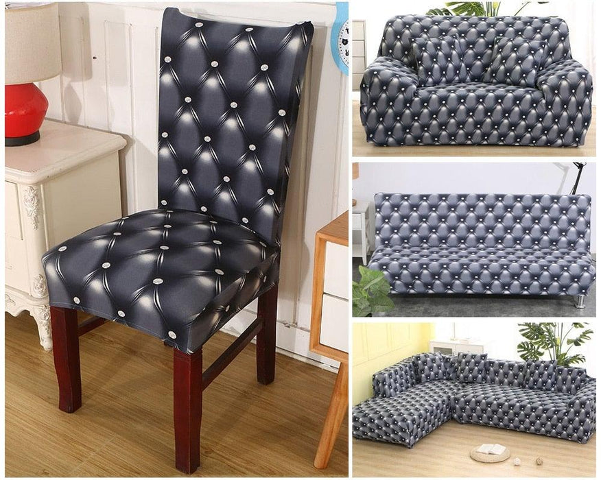 Elegant Kitchen Chair Covers Stretch Seat Covers For Chairs Slipcover Chair house chaise Furniture Covers Gray Chair cover Washable Anti dust Seat Slipcover Protector for Hotel Office Ceremony Banquet Wedding Party