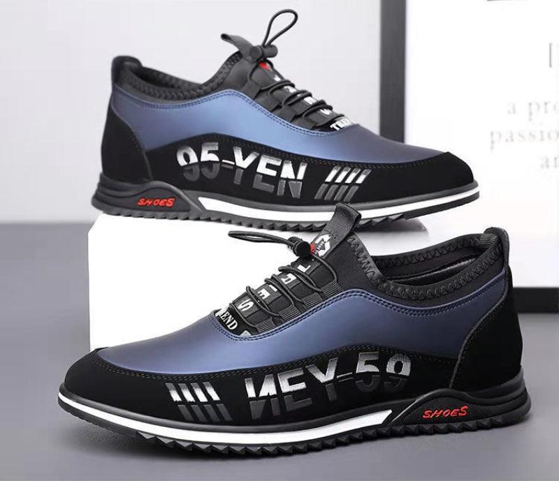 Elegant Leather Mens Luxury Casual Slip On Black Driving Fashion Sneakers Casual Walking Shoes Lightweight Anti-Slip Low Top Breathable Leather Mens Business Sneakers - STEVVEX Shoes - 105, Business Shoes, Business Sneakers, Casual Mens Shoes, Casual Walking Shoes, Comfortable Shoes, Elegant Sport Shoes, Leather Mens Shoes, Mens Shoes, Mens Sneakers, Non Slip Shoes, Running Shoes, Sneakers, Snow Shoes, Sport Mens Sneakers, Sports Shoes, Street Sports Shoes, Strong Shoes, Walking Shoes - Stevvex.com