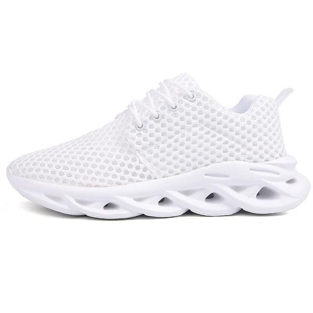 Elegant Modern Mens Sneakers Platform Shoes White Trainers Casual Breathable Mesh Men Women Running Shoes Breathable Walking Sneakers Lightweight Athletic Tennis Casual Sport Sneakers