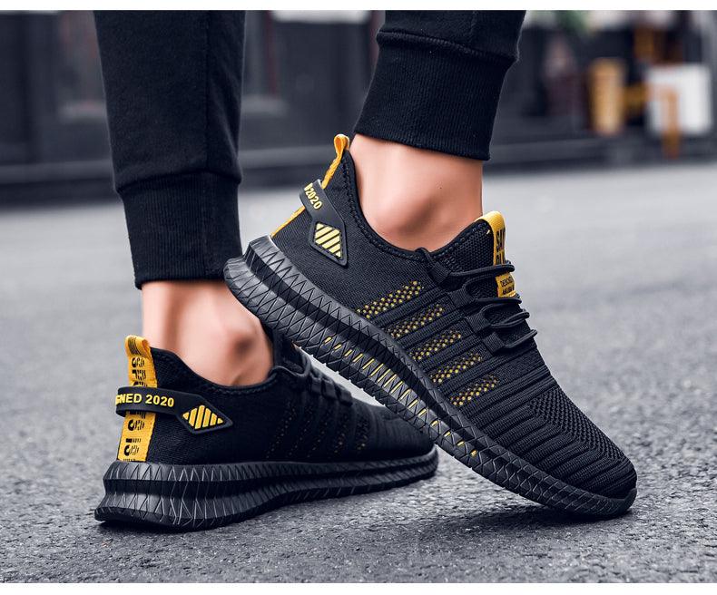 Elegant New Mens Sneakers Running Comfortable Light Casual Breathable Non-Slip Wear-Resistant Outdoor Walking Mens Sport Lightweight Running Trainers Breathable Sneakers