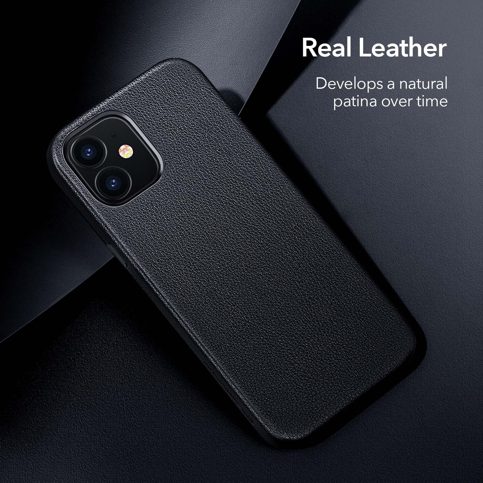 Elegant Phone Protection Back Cover Designed for iPhone 12 Pro Max Case Leather Cover for iPhone 12 mini 12 Pro Max Genuine Leather Case for iPhone 12 12Pro Luxury Black Phone Case For Businessman