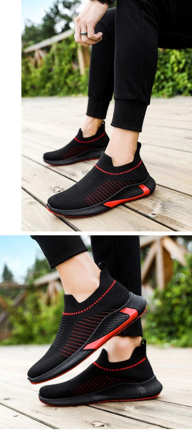 Elegant Sport Mens Sneakers Running Casual Shoes Spring New Lightweight Breathable Espadrilles Flying Woven Running Shoes Mesh Workout Casual Sports Mens Sneakers