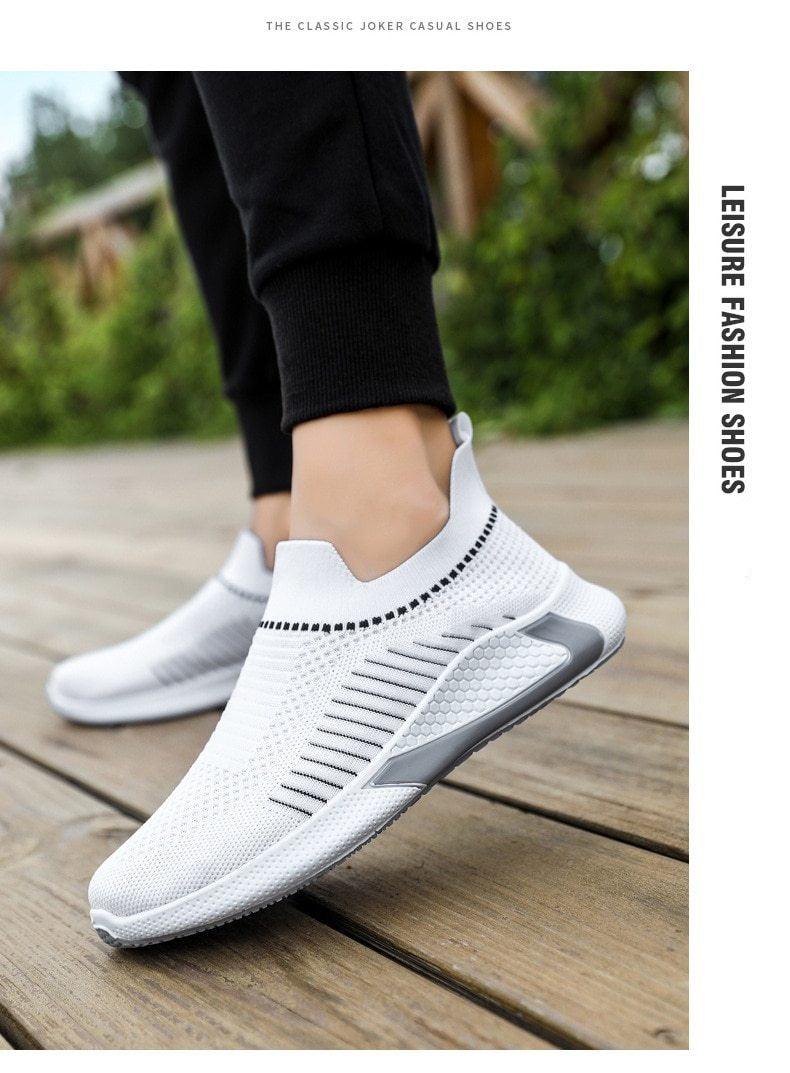 Elegant Sport Mens Sneakers Running Casual Shoes Spring New Lightweight Breathable Espadrilles Flying Woven Running Shoes Mesh Workout Casual Sports Mens Sneakers