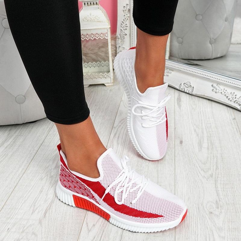 Elegant Sport Women's Vulcanized Female Lace Up Mesh Sneakers Round Toe Casual Walking Shoes Mesh Flat Anti-slip Women Breathable Mesh Fashion Sneakers - STEVVEX Shoes - 104, Air Mesh Sneakers, Athletic Sneakers, Breathable Sneakers, Breathable Women Sneakers, Casual Sports Sneakers, Casual Walking Sneakers, Classic Womens Sneakers, Elegant Women Sneakers, Fashion Sneakers, Luxury Sneakers, Non Slip Sneakers, Running Sneakers, Shoes, Sneakers, Soft Women Sneakers, Sport Sneakers - Stevvex.com