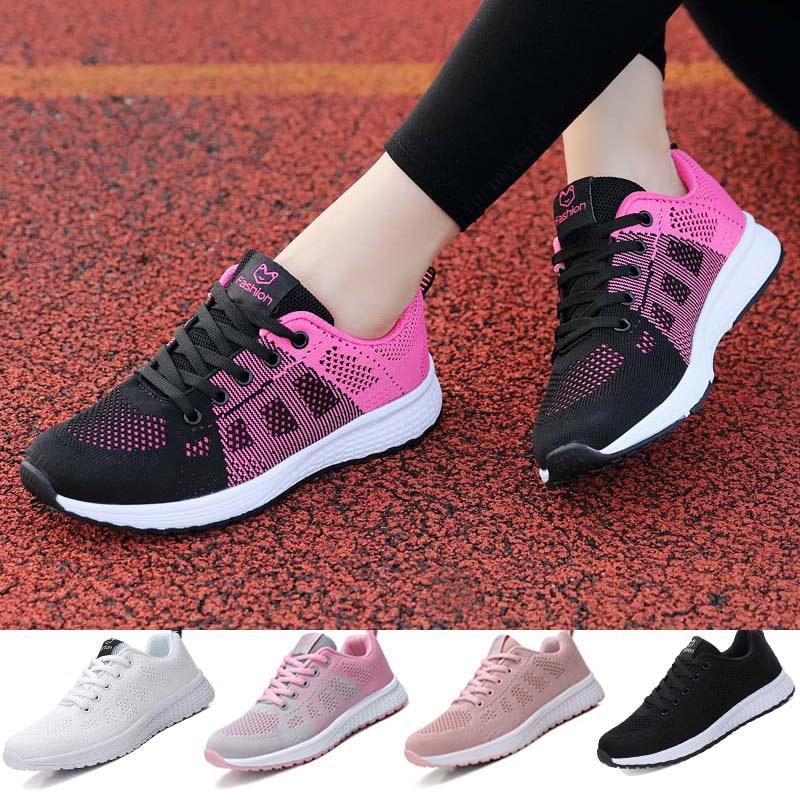 Elegant Sport Womens Sneakers Flats Casual Tennis Shoes Summer Lace-Up Mesh Light Breathable Casual Comfort Non Slip Lightweight Breathable Mesh Athletic Sneakers