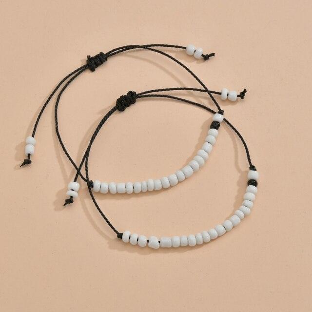 Elegant Stone Matching Bracelets For Best Friends Couple Family Women Bracelets Couple Pinky Promise Distance Matching Relationship Jewelry For Valentines Day Friendship Strand Bracelets For Him And Her Bf And Gf