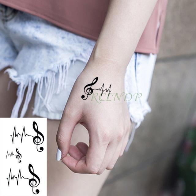 Elegant Waterproof Tattoo Sticker Sun Moon Fake Tatto Fashion Moon Temporary Fun Sun Wave Magic Tatoos For Womens Mens