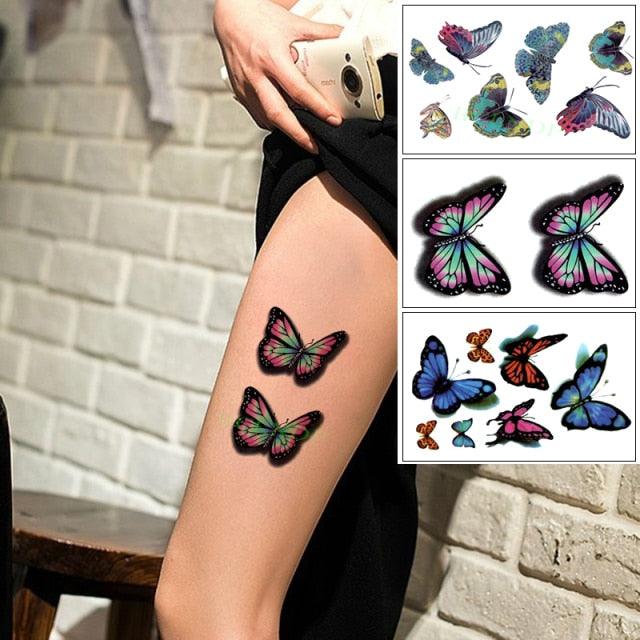 Elegant Waterproof Temporary Butterfly Sticker Tattoo Fake Halloween Party Tattoo For Woman Girls - STEVVEX Beauty - 103, 3D Tattoo, Animal Tattoo, Arm Tattoo, Back Tattoo, Beauty, Bird Tattoo, Black Tattoos, Body Tattoo, Boys Tattoo, Butterfly Tattoo, Children Tattoo, Colorful Tattoo, Different Tattoo, Fashion Tattoo, Flower Tattoo, Girls Tattoo, Leg Tattoo, Luxury Tattoo, Red Flower Tattoo, Stylish Tattoo, Tattoo, Waterproof Tattoo, Women Tattoo, Womens Tattoo - Stevvex.com