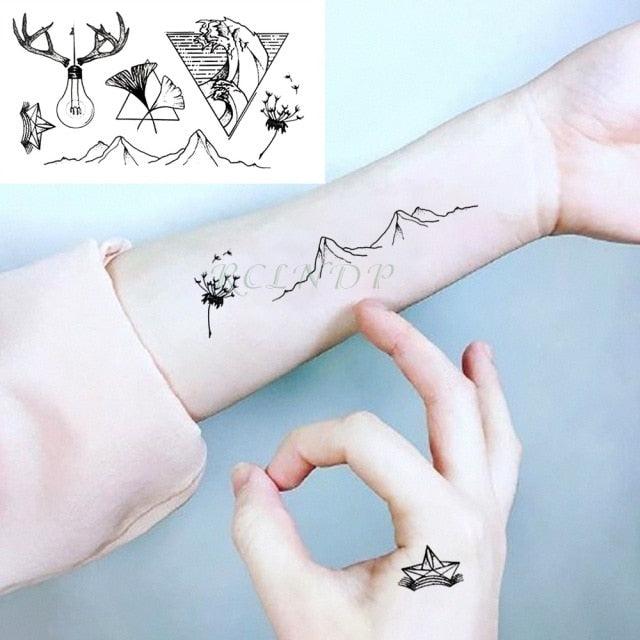 Elegant Waterproof Temporary Tattoo Sticker Cat Fox Flash Tatoo Neck Hand Modern Tattoo Stickers Butterflies Cats For Womens