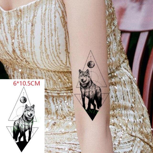 Elegant Waterproof Temporary Tattoo Sticker Cat Fox Flash Tatoo Neck Hand Modern Tattoo Stickers Butterflies Cats For Womens