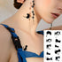 Elegant Waterproof Temporary Tattoo Sticker Cat Fox Flash Tatoo Neck Hand Modern Tattoo Stickers Butterflies Cats For Womens