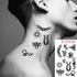 Elegant Waterproof Temporary Tattoo Sticker Cat Fox Flash Tatoo Neck Hand Modern Tattoo Stickers Butterflies Cats For Womens