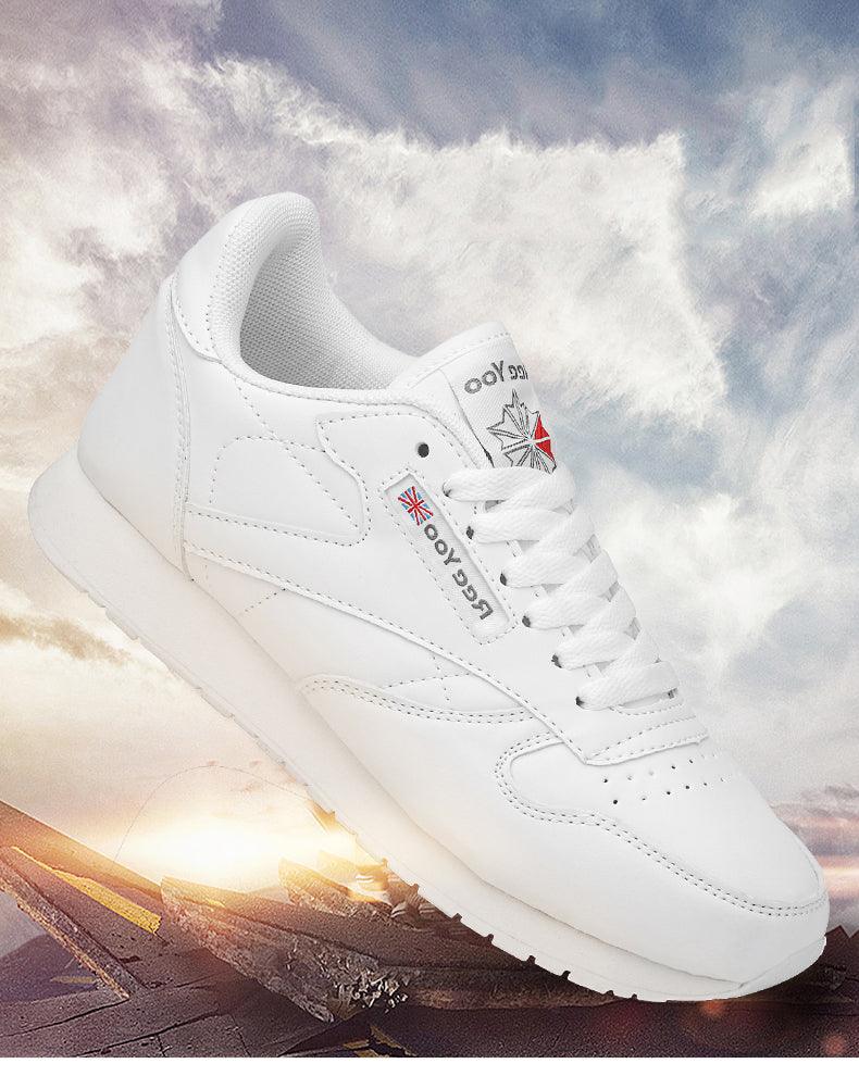 Elegant White Leather Mans Womens Sneakers Summer Lace-Up Trainers Gym Tennis Running Breathable High Quality Sport Women Mesh Wokrout Casual Slip On Flats Sneakers