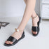 Elegant White Women Fashion Sandals Solid Round Toe Pearl Buckle Casual Sandals Shoes New Summer Outdoor Non-slip Flip Flop Dressy Sandals Cute Round Toe Strappy Wedding Shoes - STEVVEX Shoes - 114, Fashion Sandal, Flat Heels, Flat Sandals, Flip Flops, Leather Fashion Sandals, Leather Women Sandals, Low Heel Leather Shoes, Luxury Sandals, Sandals, Slip On Sandals, Slip On Shoes, Strong Slippers, Summer Slippers, Walking Shoes, Wedding Shoes, Women Flip Flops, Women Slippers, Womens Sandals - Stevvex.com