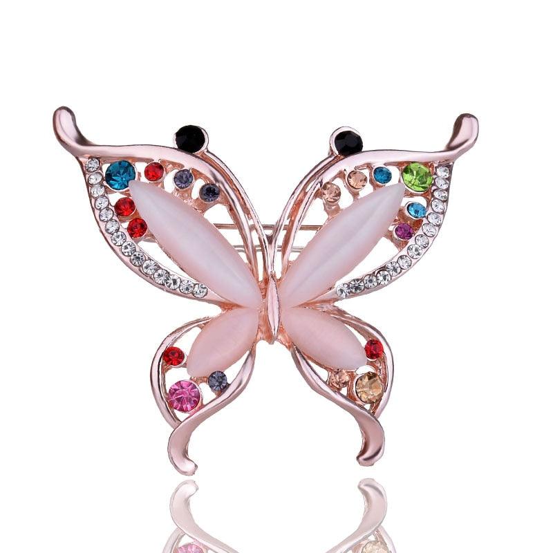 Elegant Women Brooches Lovely Luxury Crystal Butterfly Animal Insect Rhinestone Pins Beautiful Multi Style Gifts Women Girls Flower Rhinestone Flower Corsage Women's Party Jewelry