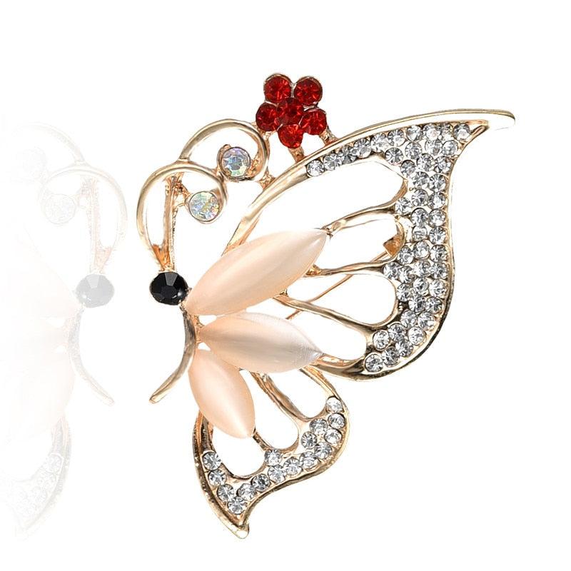 Elegant Women Brooches Lovely Luxury Crystal Butterfly Animal Insect Rhinestone Pins Beautiful Multi Style Gifts Women Girls Flower Rhinestone Flower Corsage Women's Party Jewelry