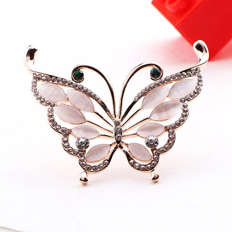 Elegant Women Brooches Lovely Luxury Crystal Butterfly Animal Insect Rhinestone Pins Beautiful Multi Style Gifts Women Girls Flower Rhinestone Flower Corsage Women's Party Jewelry