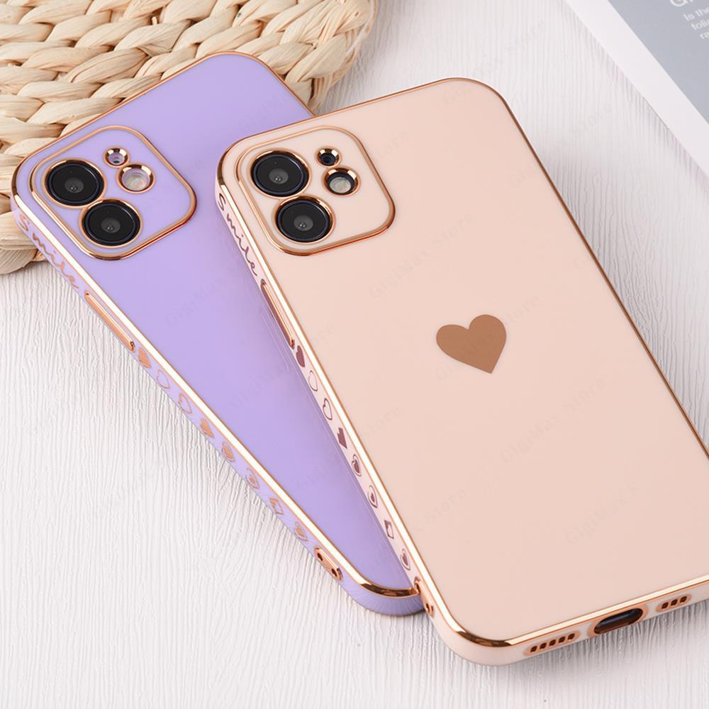 Elegant Women Phone Case For iPhone 13 14 Pro Camera Lens Protection For iPhone 12 11 Pro Max 14Plus Shockproof Case Luxurious Bumper Cute Pattern Women Girls Soft Silicone Shockproof Camera Case