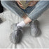 Elegant Women's Sneakers Lace Up Thick Platform Casual Shoes Leather Comfortable Walking Footwear Fashion New Lightweight Casual Everyday Walking Fashion Sneakers