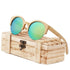 Elegant Wooden Design Classic Sunglasses Design Stylish Popular Wooden Sunglasses For Men & Women  Round Bamboo Glasses Mirror Sun Glasses Retro Glasses