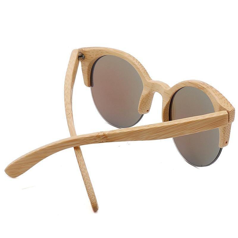 Elegant Wooden Design Classic Sunglasses Design Stylish Popular Wooden Sunglasses For Men & Women  Round Bamboo Glasses Mirror Sun Glasses Retro Glasses