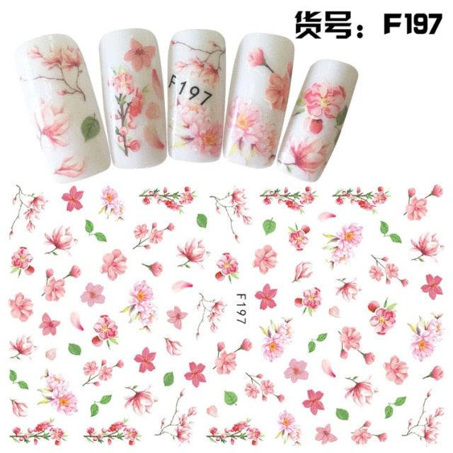 Embossed 3D Nail Stickers Blooming Flower 3D Nail Art Stickers Decals Adhesive Manicure Nail Art Tips Decoration Adhesive Abstract Face Curve Graffiti Nail Design for Acrylic Nail Supplies Designer Nail Decorations for Women Girls Kids