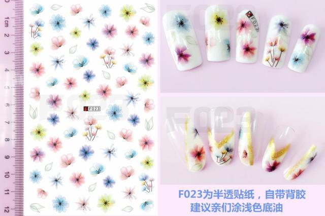 Embossed 3D Nail Stickers Blooming Flower 3D Nail Art Stickers Decals Adhesive Manicure Nail Art Tips Decoration Adhesive Abstract Face Curve Graffiti Nail Design for Acrylic Nail Supplies Designer Nail Decorations for Women Girls Kids