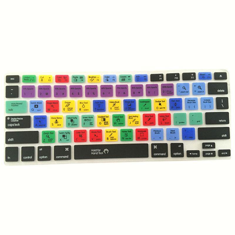 English Adobe Photoshop Shortcut Keys Keyboard Protector Keyboard Covers Perfect Fit Silicone Skin Keyboard Covers For Laptops