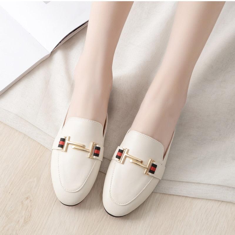 Exquisite Woman Slides Outdoor Platform Slippers Square Ladies Mules Slip On Comfortable Pointed Toe Womens Loafers Women's Flats Mules Loafers Shoes For Women