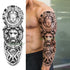 Extra Large Full Arm Leg Body Hand Waterproof Fake Tattoo Stickers Temporary Realistic Black Modern Mens Tattoo - STEVVEX Beauty - 103, 3D Tattoo, Arm Tattoo, Back Tattoo, Big Tattoo, Black Tattoos, Body Tattoo, Fashion Tattoo, Large Black Tattoo, Large Tattoo, Leg Tattoo, Lion Tattoo, Luxury Tattoo, Men Tattoo, Mens Tattoo, Modern Tattoo, Spider Tattoo, Stylish Tattoo, Tattoo, Waterproof Tattoo - Stevvex.com