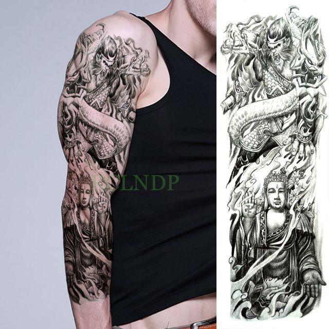 Extra Large Full Arm Leg Body Hand Waterproof Fake Tattoo Stickers Temporary Realistic Black Modern Mens Tattoo - STEVVEX Beauty - 103, 3D Tattoo, Arm Tattoo, Back Tattoo, Big Tattoo, Black Tattoos, Body Tattoo, Fashion Tattoo, Large Black Tattoo, Large Tattoo, Leg Tattoo, Lion Tattoo, Luxury Tattoo, Men Tattoo, Mens Tattoo, Modern Tattoo, Spider Tattoo, Stylish Tattoo, Tattoo, Waterproof Tattoo - Stevvex.com