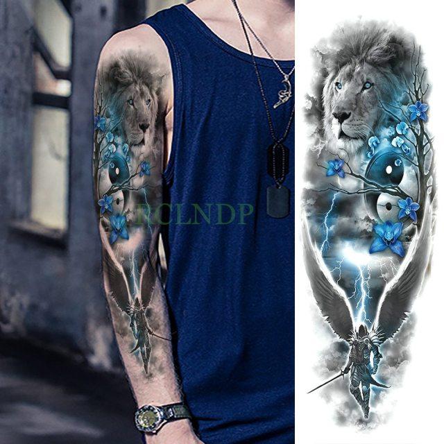 Extra Large Full Arm Leg Body Hand Waterproof Fake Tattoo Stickers Temporary Realistic Black Modern Mens Tattoo - STEVVEX Beauty - 103, 3D Tattoo, Arm Tattoo, Back Tattoo, Big Tattoo, Black Tattoos, Body Tattoo, Fashion Tattoo, Large Black Tattoo, Large Tattoo, Leg Tattoo, Lion Tattoo, Luxury Tattoo, Men Tattoo, Mens Tattoo, Modern Tattoo, Spider Tattoo, Stylish Tattoo, Tattoo, Waterproof Tattoo - Stevvex.com