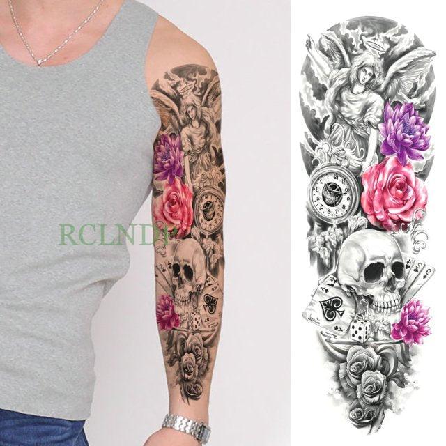 Extra Large Full Arm Leg Body Hand Waterproof Fake Tattoo Stickers Temporary Realistic Black Modern Mens Tattoo - STEVVEX Beauty - 103, 3D Tattoo, Arm Tattoo, Back Tattoo, Big Tattoo, Black Tattoos, Body Tattoo, Fashion Tattoo, Large Black Tattoo, Large Tattoo, Leg Tattoo, Lion Tattoo, Luxury Tattoo, Men Tattoo, Mens Tattoo, Modern Tattoo, Spider Tattoo, Stylish Tattoo, Tattoo, Waterproof Tattoo - Stevvex.com