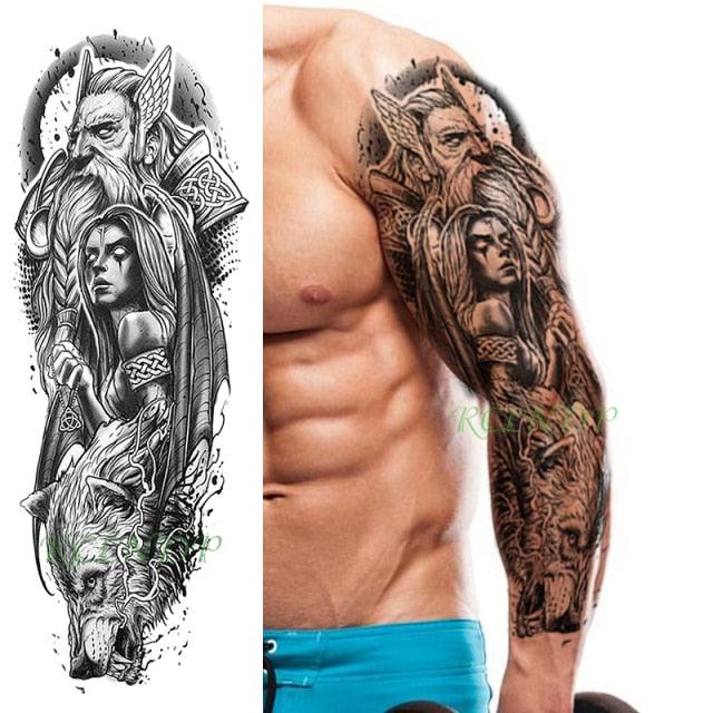 Extra Large Full Arm Leg Body Hand Waterproof Fake Tattoo Stickers Temporary Realistic Black Modern Mens Tattoo - STEVVEX Beauty - 103, 3D Tattoo, Arm Tattoo, Back Tattoo, Big Tattoo, Black Tattoos, Body Tattoo, Fashion Tattoo, Large Black Tattoo, Large Tattoo, Leg Tattoo, Lion Tattoo, Luxury Tattoo, Men Tattoo, Mens Tattoo, Modern Tattoo, Spider Tattoo, Stylish Tattoo, Tattoo, Waterproof Tattoo - Stevvex.com