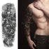 Extra Large Full Arm Leg Body Hand Waterproof Fake Tattoo Stickers Temporary Realistic Black Modern Mens Tattoo - STEVVEX Beauty - 103, 3D Tattoo, Arm Tattoo, Back Tattoo, Big Tattoo, Black Tattoos, Body Tattoo, Fashion Tattoo, Large Black Tattoo, Large Tattoo, Leg Tattoo, Lion Tattoo, Luxury Tattoo, Men Tattoo, Mens Tattoo, Modern Tattoo, Spider Tattoo, Stylish Tattoo, Tattoo, Waterproof Tattoo - Stevvex.com