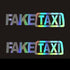 Fake Taxi Sticker Decal Funny Vinyl Car Bumper Funny FAKE TAXI Car Auto Sticker Fake Taxi Decal Self Adhesive Vinyl Universal Car Fake Taxi Reflective Window Vehicle Body Sticker Decal Auto Accessories