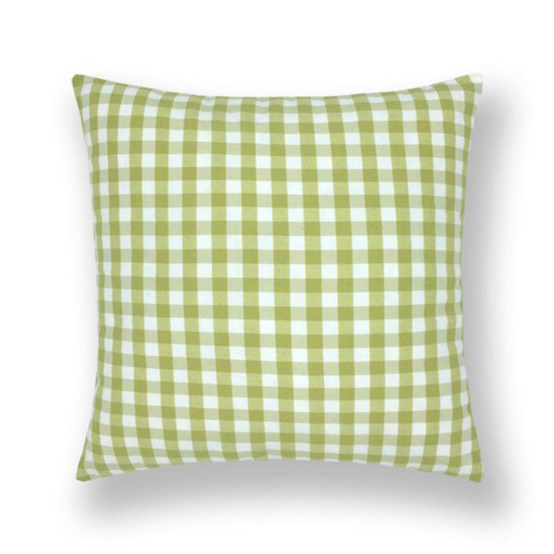 Farmhouse Plaid Striped Linen Cotton Pillow Covers Outdoor Plaid Square Pillow Cushion Case Cotton Linen Throw Pillow Covers Sofa Chair Decorative Cotton Cushions Cover Red Green Blue Pillowcase