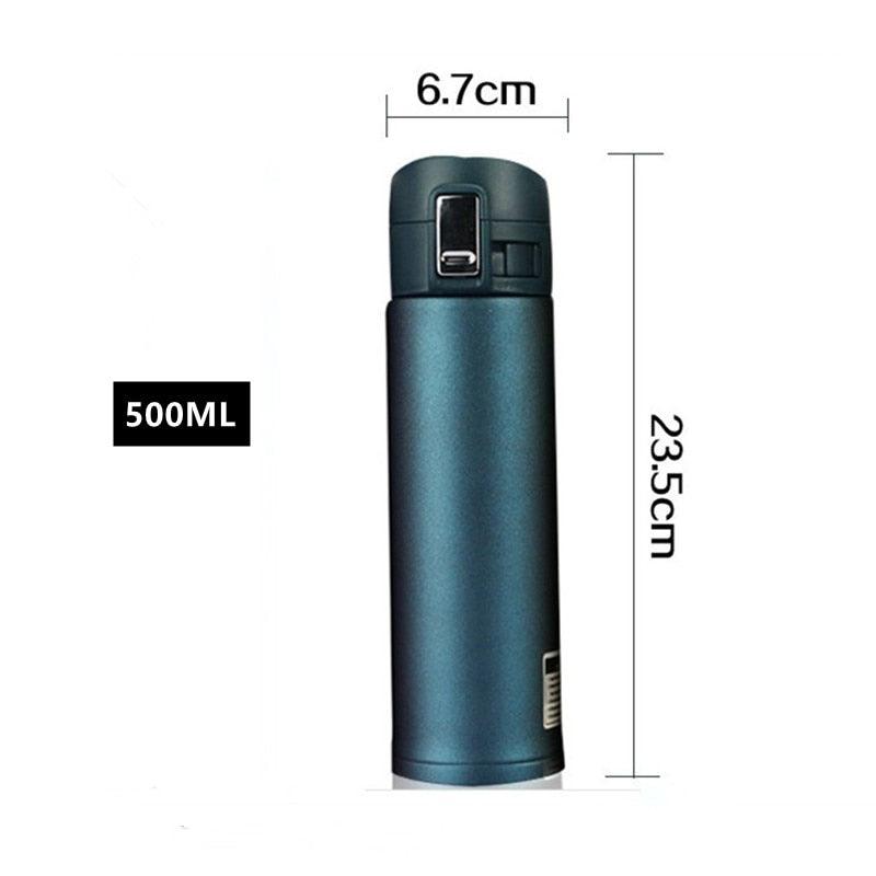 Fashion 500ml Stainless Steel Insulated Cup Coffee Tea Thermos Bottle Thermal Water Bottle Travel Drink Bottle Tumbler Warm Water Container Coffee Keeper Tea Keeper Camping Travel Coffee Tea Milk Mug Kitchen Dining Set Reusable Water Bottle