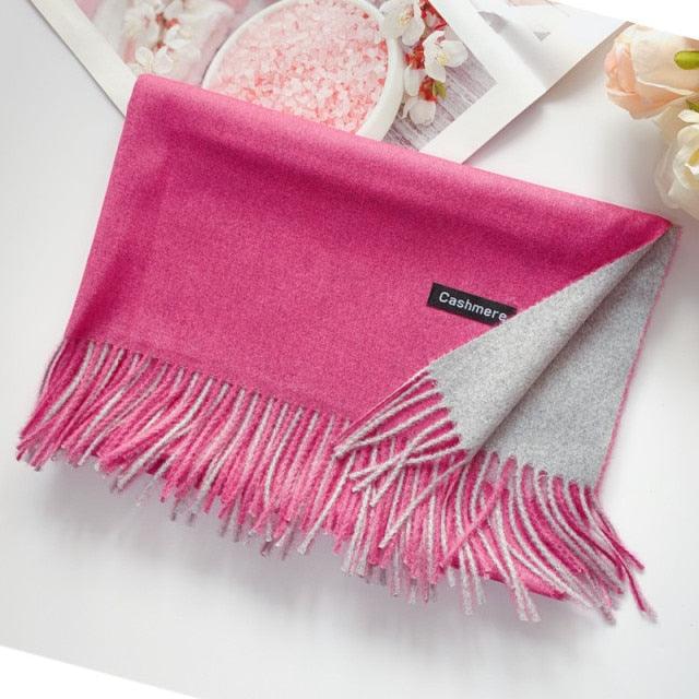 Fashion Autumn Winter Warm High Quality Long Soft Cashmere Hijabs Scarves Dot Pattern Tassels Elegant Thicken Wrap Shawl Ladies Lightweight Escharpe Soft Wool Cashmere Muffler For Women