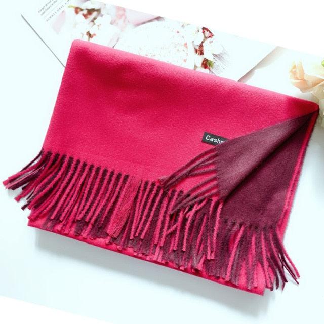 Fashion Autumn Winter Warm High Quality Long Soft Cashmere Hijabs Scarves Dot Pattern Tassels Elegant Thicken Wrap Shawl Ladies Lightweight Escharpe Soft Wool Cashmere Muffler For Women