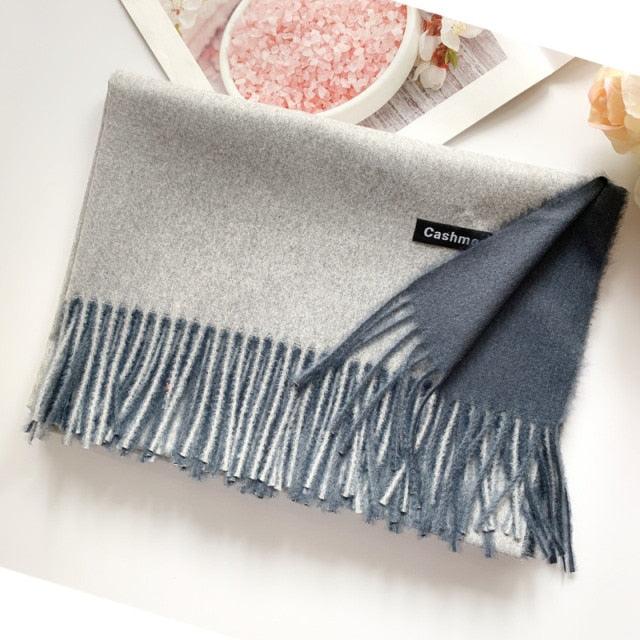 Fashion Autumn Winter Warm High Quality Long Soft Cashmere Hijabs Scarves Dot Pattern Tassels Elegant Thicken Wrap Shawl Ladies Lightweight Escharpe Soft Wool Cashmere Muffler For Women