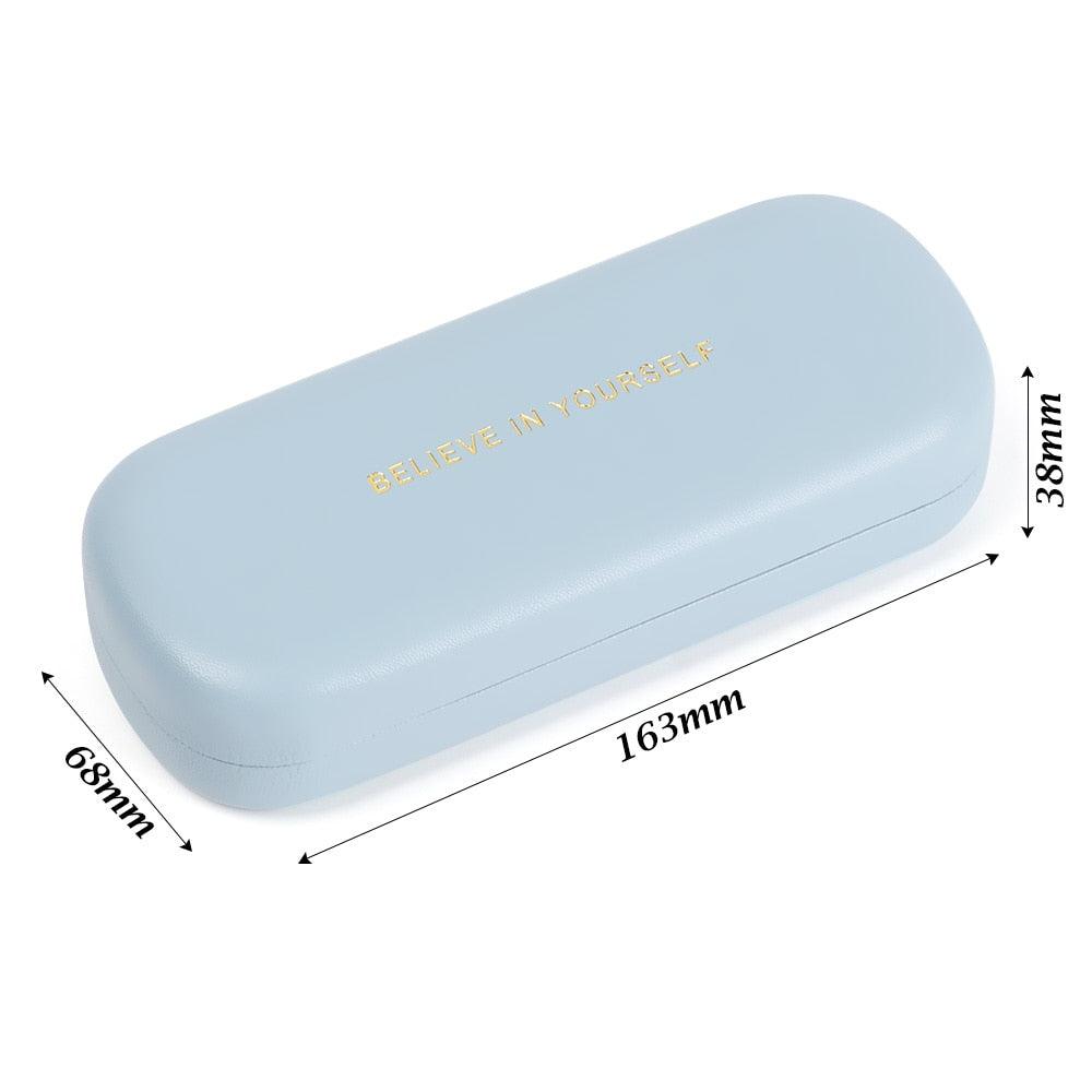 Fashion Beautiful Pattern Strong Magnet Glasses Box Waterproof PU Portable Reading Glasses Sunglasses Case Eyewear Protector Portable Eyeglasses Case Magnetic Closure Sunglasses Case For Women