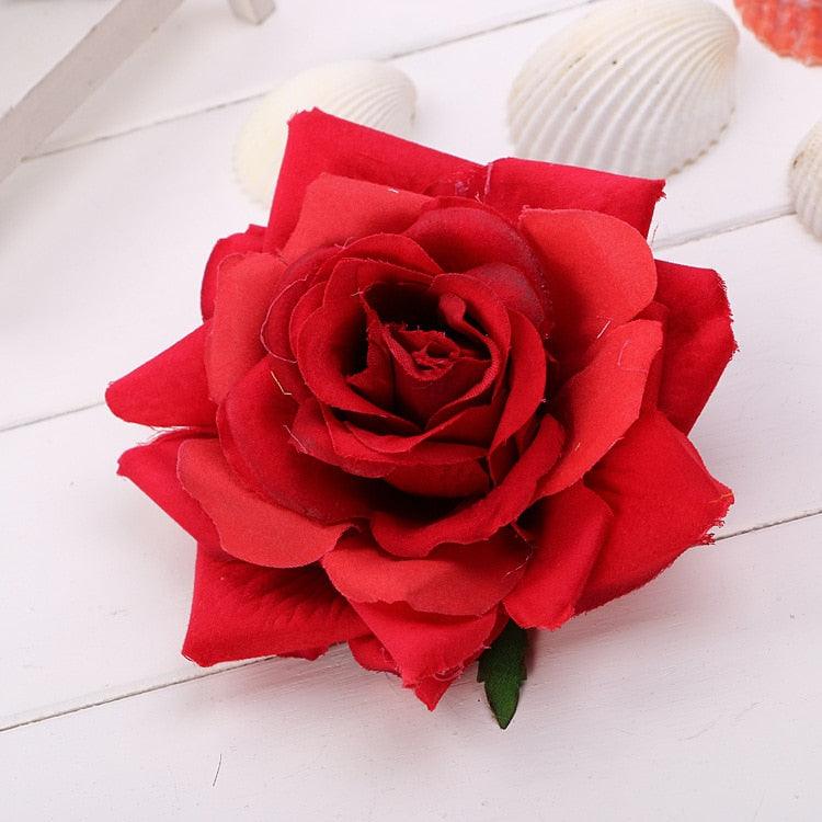 Fashion Big Rose Flower Brooch Modern Brooches Pins Fashion Men's Suit Rose Flower Brooches Pins Fabric Cloth Beautiful Lapel Pins Dress Suit Corsage Luxury Wedding Women Jewelry Accessories