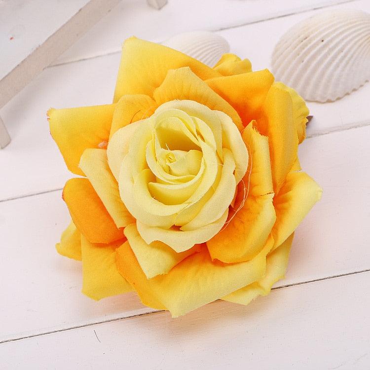 Fashion Big Rose Flower Brooch Modern Brooches Pins Fashion Men's Suit Rose Flower Brooches Pins Fabric Cloth Beautiful Lapel Pins Dress Suit Corsage Luxury Wedding Women Jewelry Accessories