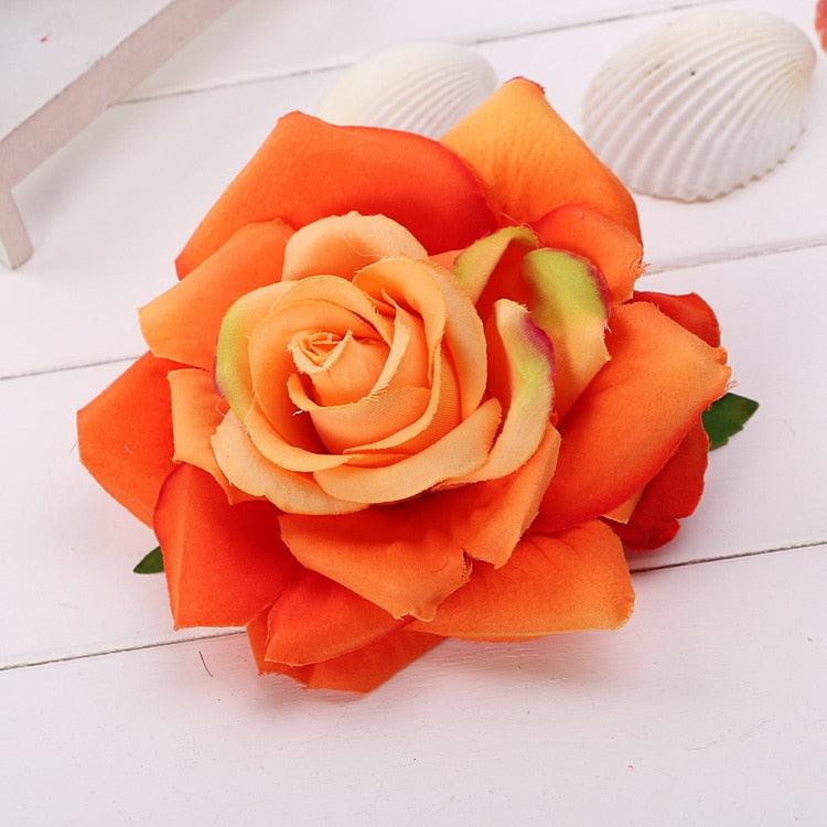 Fashion Big Rose Flower Brooch Modern Brooches Pins Fashion Men's Suit Rose Flower Brooches Pins Fabric Cloth Beautiful Lapel Pins Dress Suit Corsage Luxury Wedding Women Jewelry Accessories